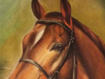 Obraz pastelowy Koń